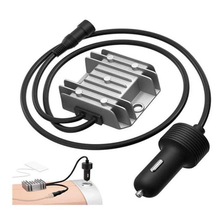 Car Power Converter with Cigarette Lighter Adapter for Vehicles - compact vehicle voltage regulator for GPS portable fridge safety