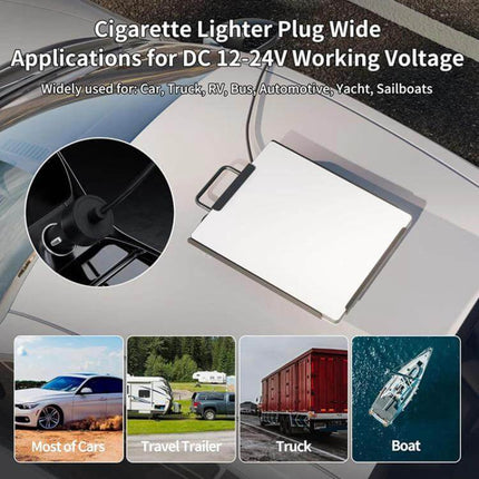 Car Power Converter with Cigarette Lighter Adapter for Vehicles powering GPS fridges in cars trucks RVs and boats