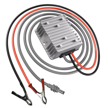 Portable Voltage Converter for 12V/24V to 57V with DC Cable compact aluminum step-up converter with cables and alligator clips for vehicles and RVs