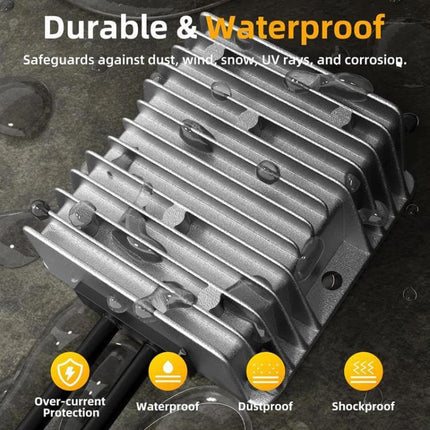 Portable Voltage Converter for 12V/24V to 57V with DC Cable rugged waterproof aluminum case with DC cable, dustproof and shockproof