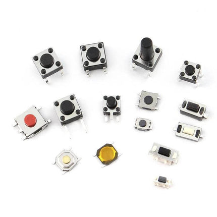 Car Button Micro Tactile Switch Set 125 Pieces For Repairs - assortment of 25 sizes tactile push button switches for electronics repair