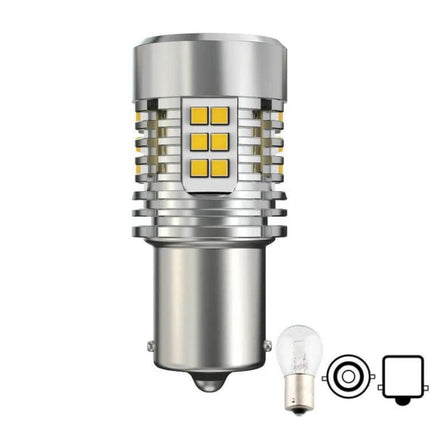 Automotive LED Turn Signal Light With Fan For Cars - aluminum housing plug-and-play LED bulb with cooling fan