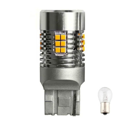 Automotive LED Turn Signal Light With Fan For Cars - aluminum housing plug-and-play LED turn signal with integrated fan