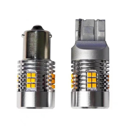 Automotive LED Turn Signal Light With Fan For Cars - aluminum housing plug-and-play 12–24V LED turn signal bulb