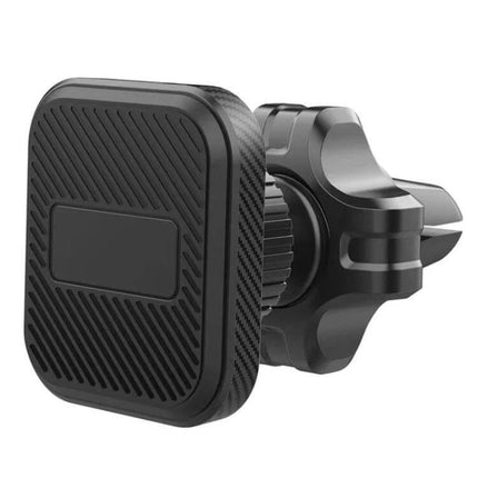 Car Air Vent Magnetic Phone Mount For Hands Free Navigation - compact black magnetic air vent phone mount with silicone-coated clamp for GPS