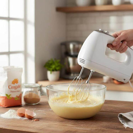 Two Pack 304 Stainless Whisk Attachments For Donlim And Hauswirt - food‑grade 304 stainless steel beaters whipping cream and mixing batter in home kitchen