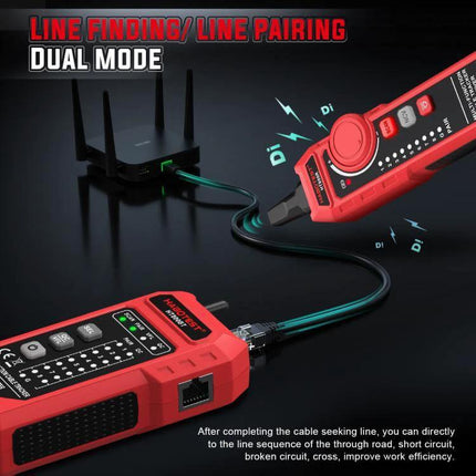 HABOTEST Multi-Function Anti-Interference Network Cable Tester detecting line pairing and faults on CAT5/CAT6 cables