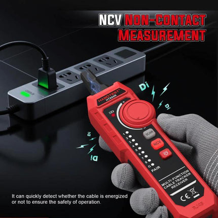 HABOTEST Multi-Function Anti-Interference Network Cable Tester handheld NCV non-contact voltage detector for cable fault detection