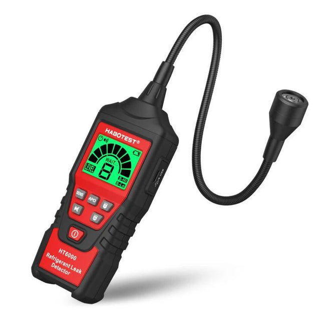 HABOTEST Detector for Car AC Leaks in Vehicle Maintenance handheld refrigerant leak detector with flexible probe and digital display