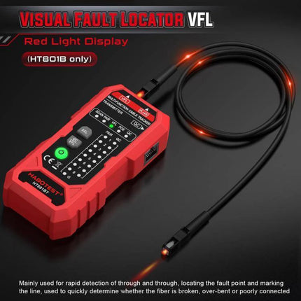 HABOTEST Multi-Function Network Cable Tester for Home Use handheld red visual fault locator with glowing fiber optic cable