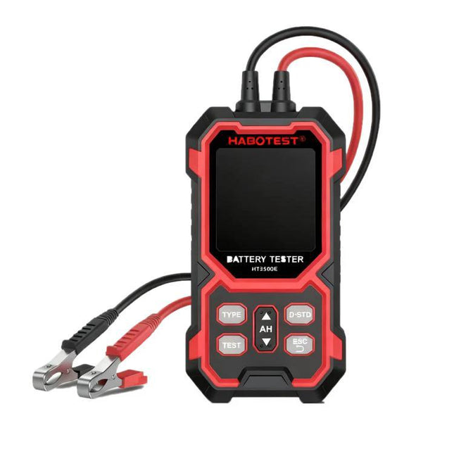 HABOTEST Car Battery Tester for 12V and 24V Vehicles Digital LCD handheld device with clamps and digital LCD for checking voltage and resistance