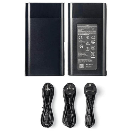 USB-C Power Delivery Charger for HP Laptops and Devices compact 65W charger with interchangeable AC plugs and USB-C PD 3.0 cable set