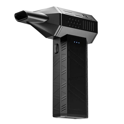 X3mini Compact Brushless Dust Blower Fan for Cleaning Tasks - portable black handheld ABS dust blower with nozzle and LED indicators