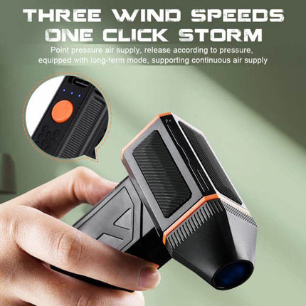 Versatile 3-Speed Brushless Fan for Everyday Indoor Cooling - compact handheld fan with one-touch speed switch and targeted airflow for home, travel, office
