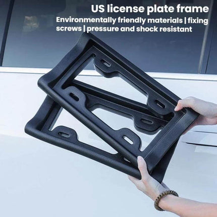 Durable EVA License Plate Frame for Everyday Car Protection - black EVA frame protecting license plate edges, shock resistant design