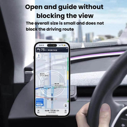 Phone Holder Dashboard Mount For Everyday In Car Use — magnetic dashboard mount holding phone for navigation without blocking view