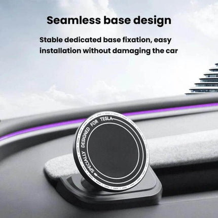 Phone Holder Dashboard Mount For Everyday In Car Use - rubidium magnetic ring mount on dashboard, seamless base design for secure one-handed phone access