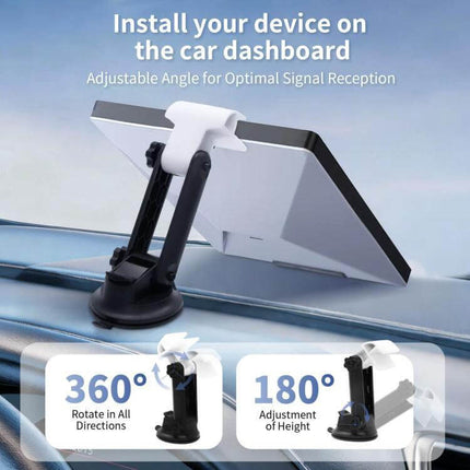 Starlink Mini Center Console Car Mount For Dashboard Use - adjustable ABS dashboard mount with suction base for optimal signal reception