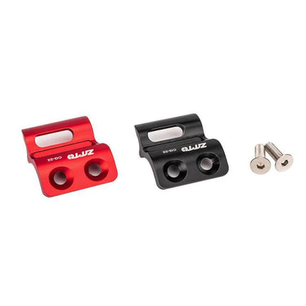 Front Derailleur Bracket Clip For Road Bike Black Mount - Compact Aluminum Alloy Clip With Screws For Stable Shifting