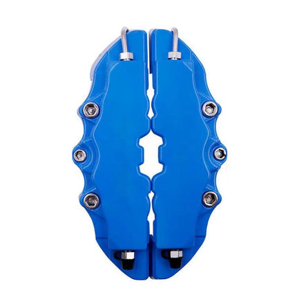 Brake Caliper Cover Kit High Temperature ABS Multi Color Set blue pair with heat-resistant adhesive, easy install, dust protection, fits most disc brake vehicles