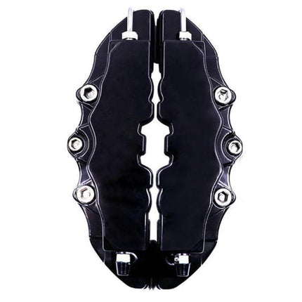 Brake Caliper Cover Kit High Temperature ABS Multi Color Set black ABS covers with heat‑resistant adhesive, fits most disc brake vehicles, reduces dust and protects finish