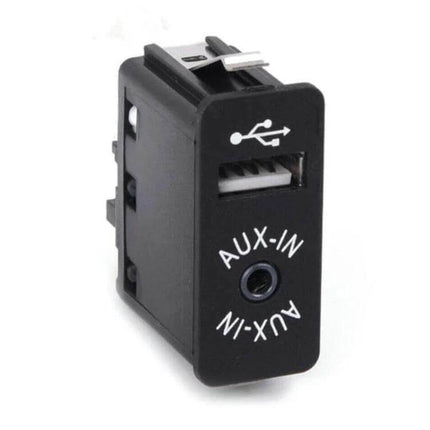 BMW AUX USB Input Socket Switch For Central Console Replacement - black AUX-IN and USB socket replacement module
