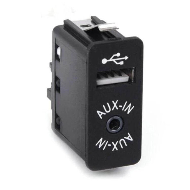 BMW AUX USB Input Socket Switch For Central Console Replacement - black AUX-IN and USB socket replacement module