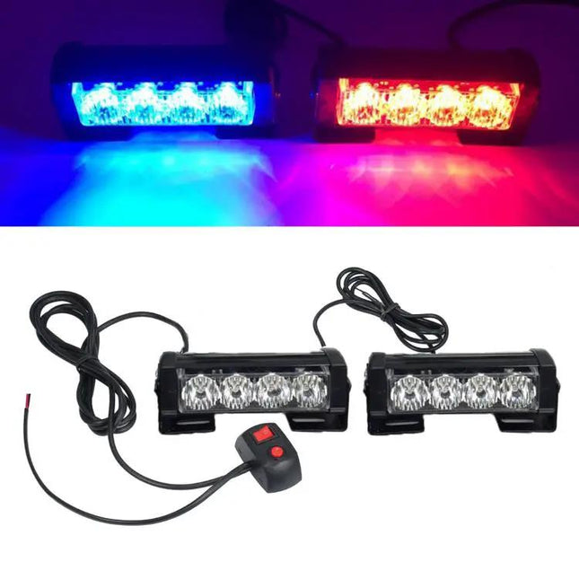 Car Modification LED Warning Lights 4 Light Module | Syndmart