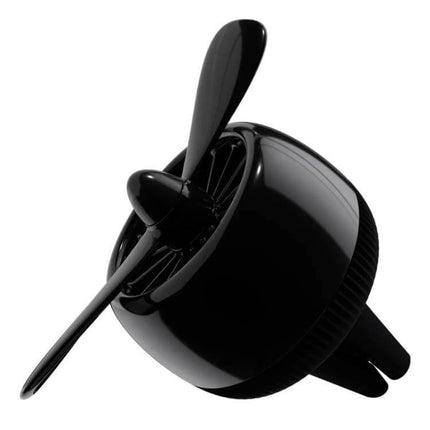 Bbdd Zinc Alloy Car Air Vent Air Freshener Ornament in glossy black, compact zinc alloy propeller-style car vent fragrance clip