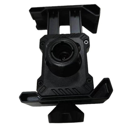 Bike Phone Mount Clip For Secure On-Bike Phone Grip showing black ABS and silicone clamp with 17 mm ball head compatible secure bike phone holder