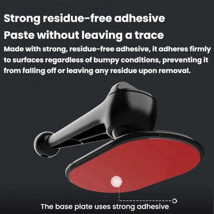 Snail-Shaped Adhesive Car Phone Mount Base (2-Pack) showing strong residue-free adhesive base for curved dashboards, landscape and portrait mounting