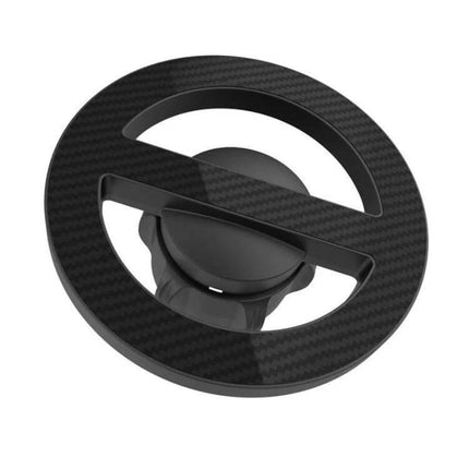 Ring Magnetic Car Mount Ring Accessory For Phone Mounts - carbon fiber finish 360° rotating ring with 17mm ball head and strengthened rubidium magnets