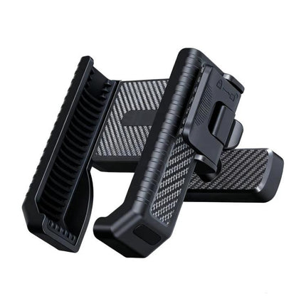 Universal Magnetic Phone Mount for Wall and Car Use - black carbon fiber magnetic phone holder for car dash and wall mounting