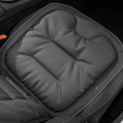 Car Seat Cushion Non Slip For Front And Rear Seats - black Nappa non-slip padded seat cushion with plum blossom buckle, front seat protection and easy installation