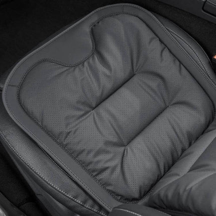 Car Seat Cushion Non Slip For Front And Rear Seats - black Nappa padded non-slip seat protector with plum blossom buckle for easy tool-free installation
