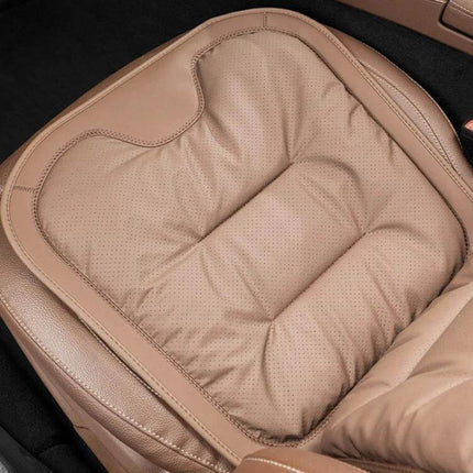 Car Seat Cushion Non Slip For Front And Rear Seats beige Nappa padded non-slip seat protector with plum blossom buckle for easy install