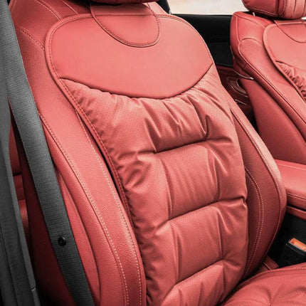 Car Seat Cushion Non Slip For Front And Rear Seats - Nappa non-slip plum blossom buckle seat pad for front and rear car seats, protects upholstery