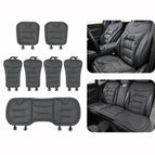 7pcs Perforated Seat Cushion Black