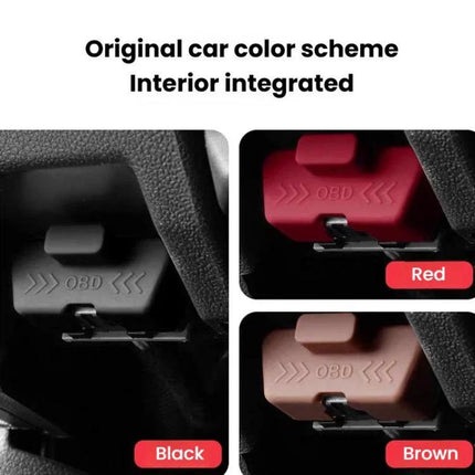Keep Your Car's OBD Port Safe During Routine Maintenance silicone OBD port cover in black red brown with ergonomic handle
