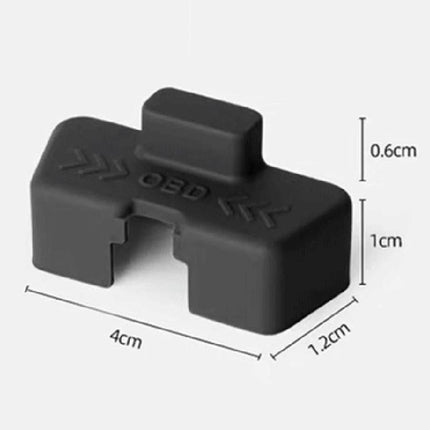 Keep Your Car's OBD Port Safe During Routine Maintenance - black silicone OBD port cover with ergonomic handle, dustproof protection (4cm x 1.2cm)