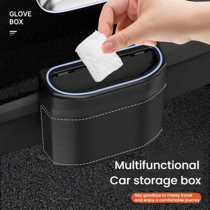 Car Trash Can Side Mounted Storage Box For Cars In Car Interior compact microfiber leather side-mounted car trash can for glove box