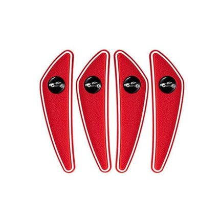 Set of 4 Car Door and Mirror Anti-Scratch Protectors red PVC guards for doors and mirrors, durable scratch-resistant parking protection
