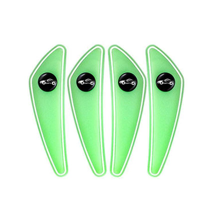 Set of 4 Car Door and Mirror Anti-Scratch Protectors - green PVC guards to prevent parking dings and scratches on doors and mirrors