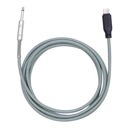 Cable for Connecting Guitar to Phone for Recording Sessions - Type-C to 1/4" instrument cable, braided plug-and-play for mobile recording