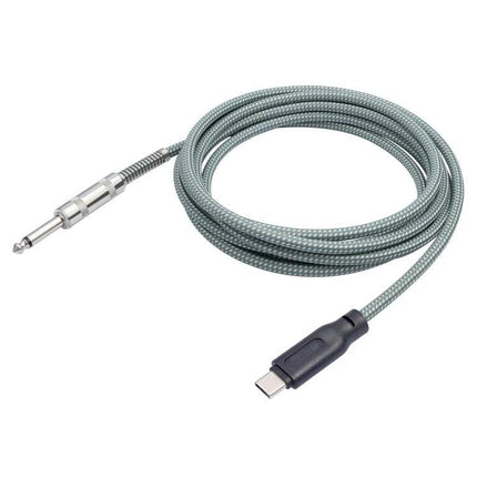 Cable for Connecting Guitar to Phone for Recording Sessions – braided Type-C to 1/4" guitar cable, plug-and-play recording cable for mobile devices