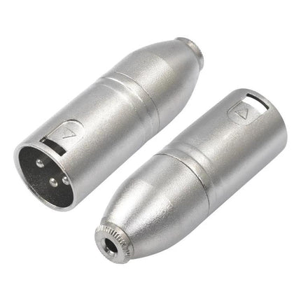 Connects Microphones to Cameras for Everyday Audio Recording compact silver XLR-to-mini adapter for clear balanced audio