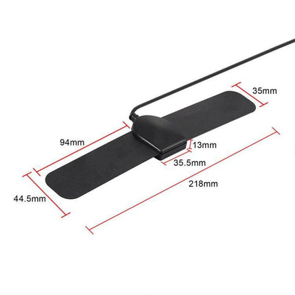 DAB+ Hidden Patch Antenna for European Digital Radio — low-profile self-adhesive DAB/FM/DAB+ antenna with cable, 218mm black patch for car or home