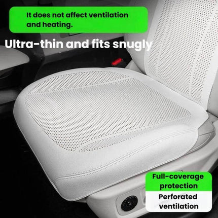 Breathable Car Seat Cushion For Everyday Comfort On The Go - ventilated perforated cushion fits snugly to protect upholstery and allow airflow