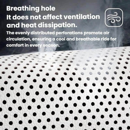 Breathable Car Seat Cushion For Everyday Comfort On The Go showing ventilated perforations that promote airflow and cooling on upholstery