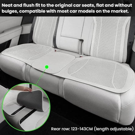 Breathable Car Seat Cushion For Everyday Comfort On The Go - ventilated rear bench seat protector with non-slip fit, breathable punched holes, adjustable 123-143cm